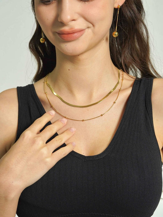 Layered Herringbone Necklace