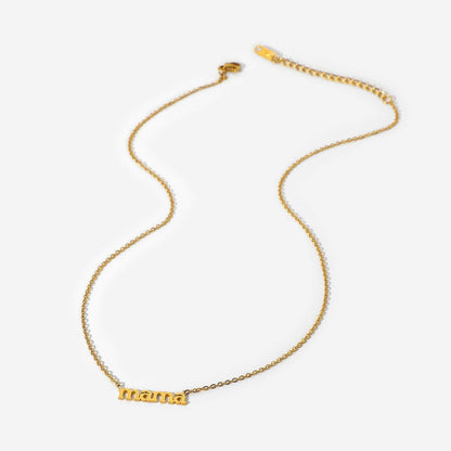 Mama Script Necklace