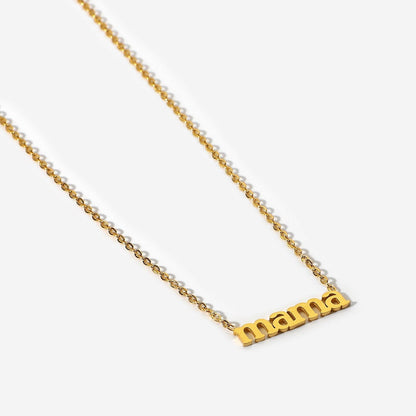 Mama Script Necklace