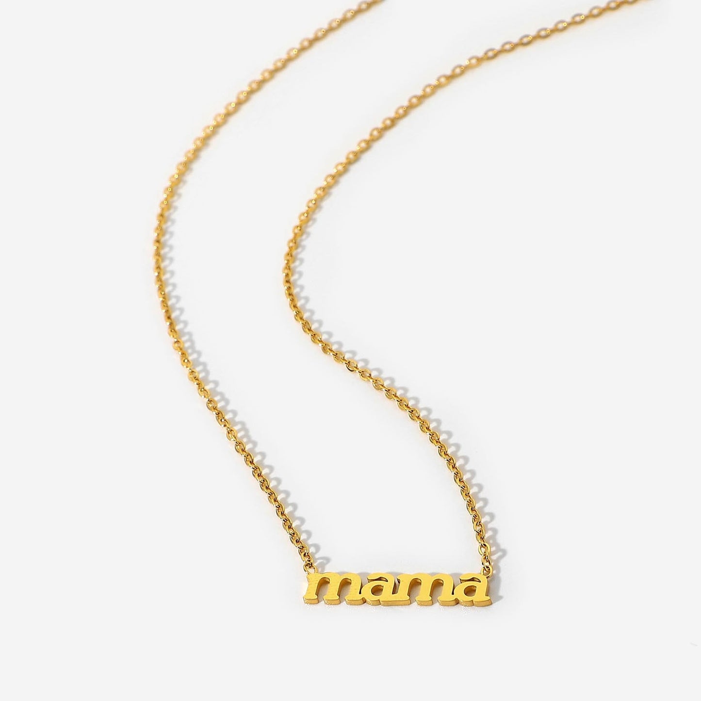Mama Script Necklace