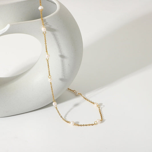 Pearl Station Necklace