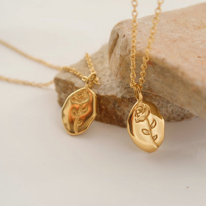 Rose Coin Necklace
