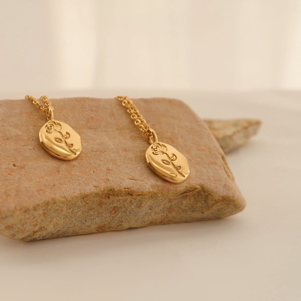 Rose Coin Necklace