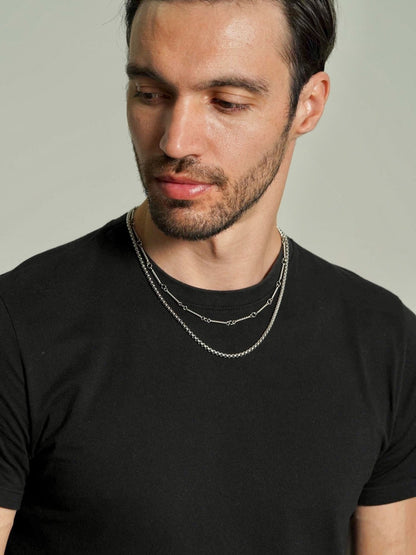 Rounded Box Chain Necklace Men