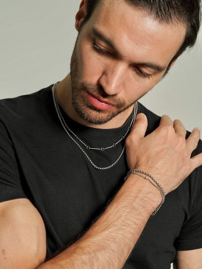 Rounded Box Chain Necklace Men