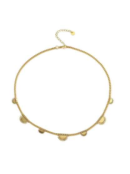 Sun Charm Choker Necklace
