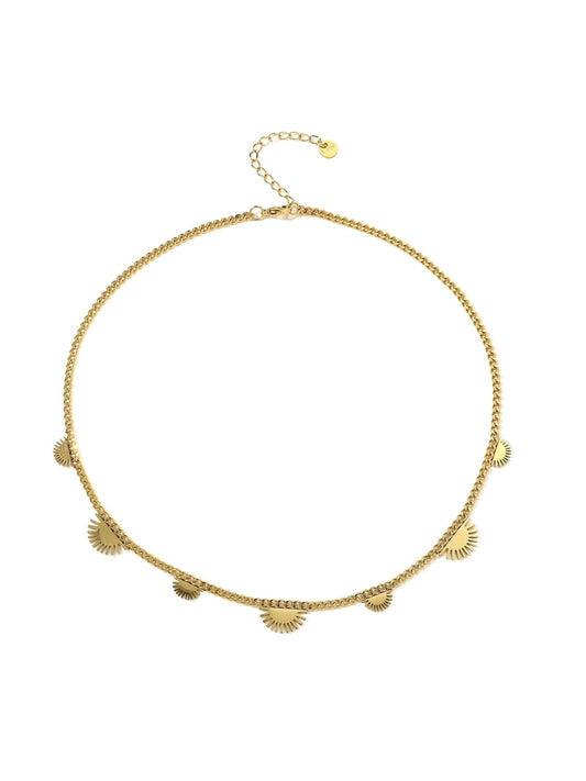Sun Charm Choker Necklace