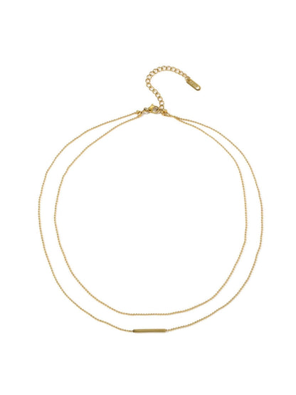 T Bar Layered Necklace