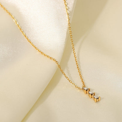 Three Diamond Necklace