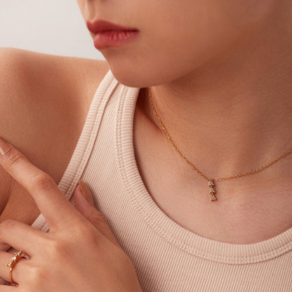 Three Diamond Necklace