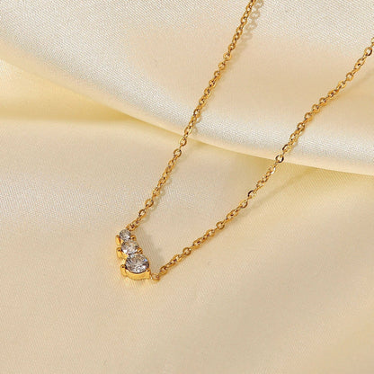 Three Diamond Necklace