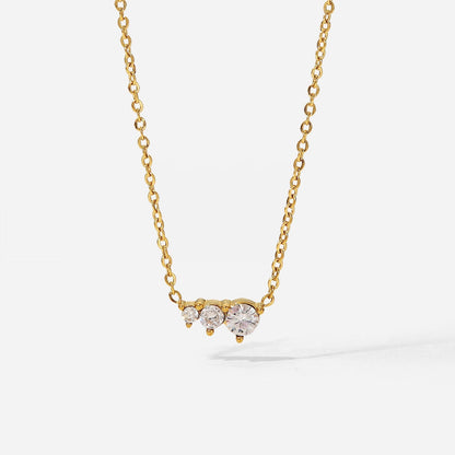 Three Diamond Necklace