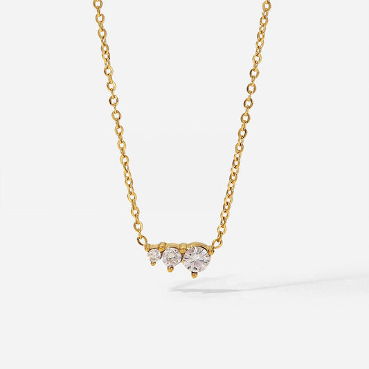 Three Diamond Necklace